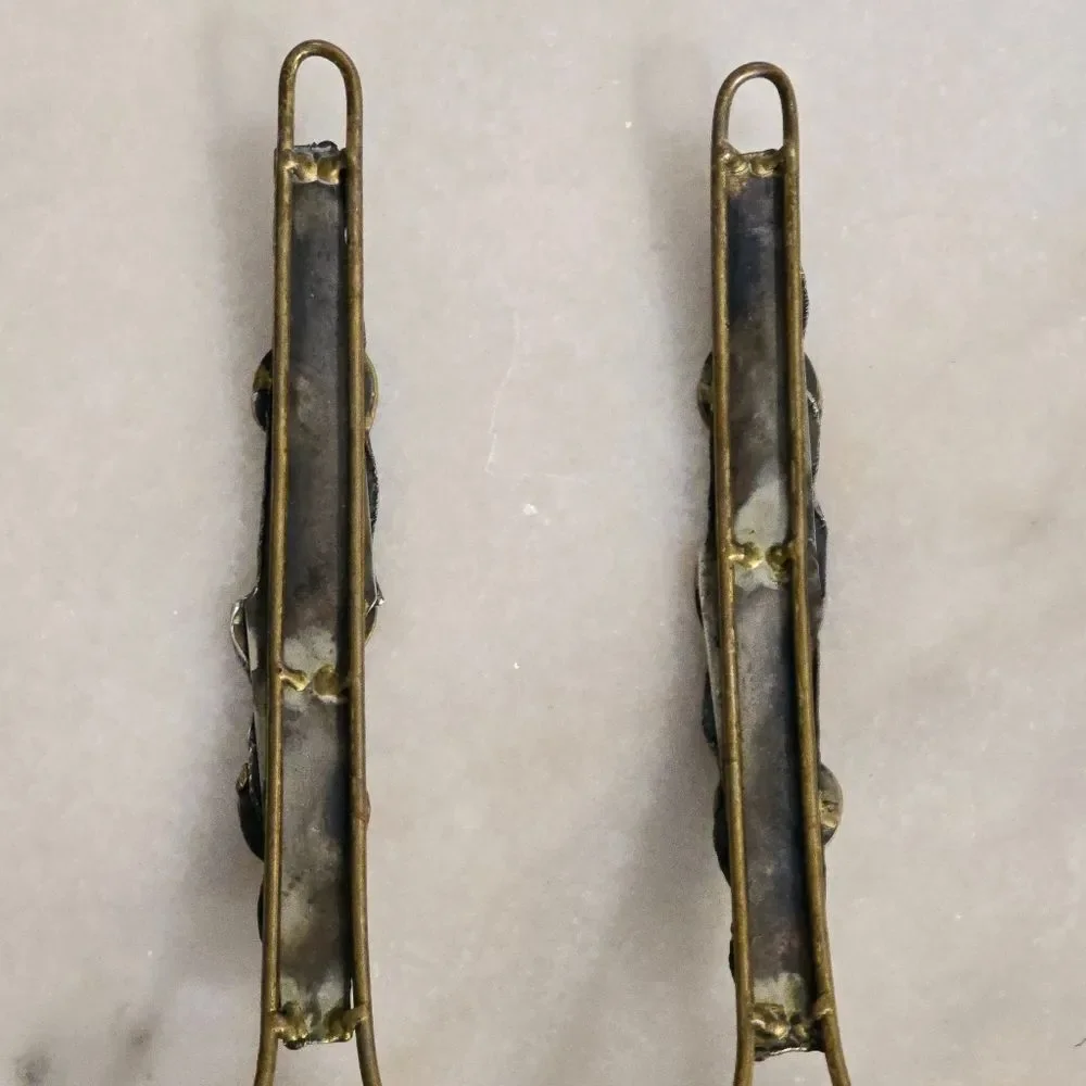 Decorative Wall Hanging Fork and Spoon Custom Mixed Metal Pair Salad Cutlery